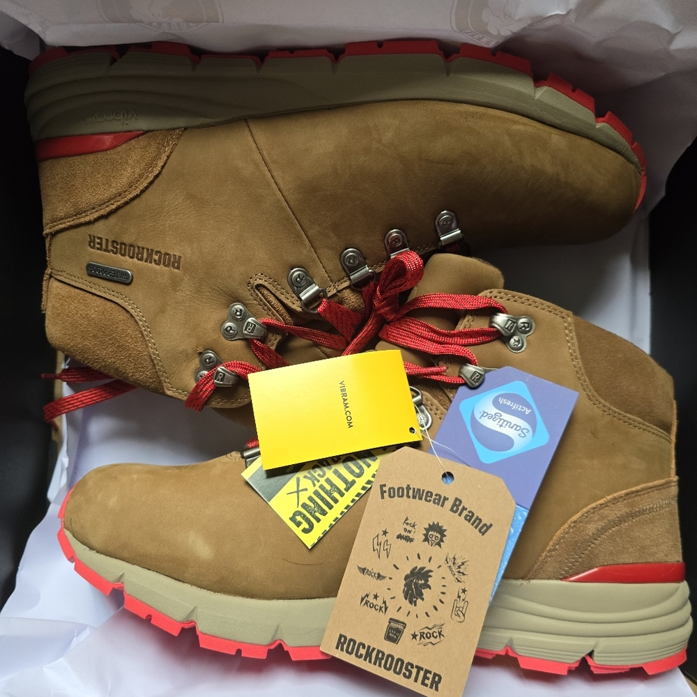 Nwt ROCKROOSTER 6" WATERPROOF HIKING BOOT Mens 11.5 - Picture 2 of 7
